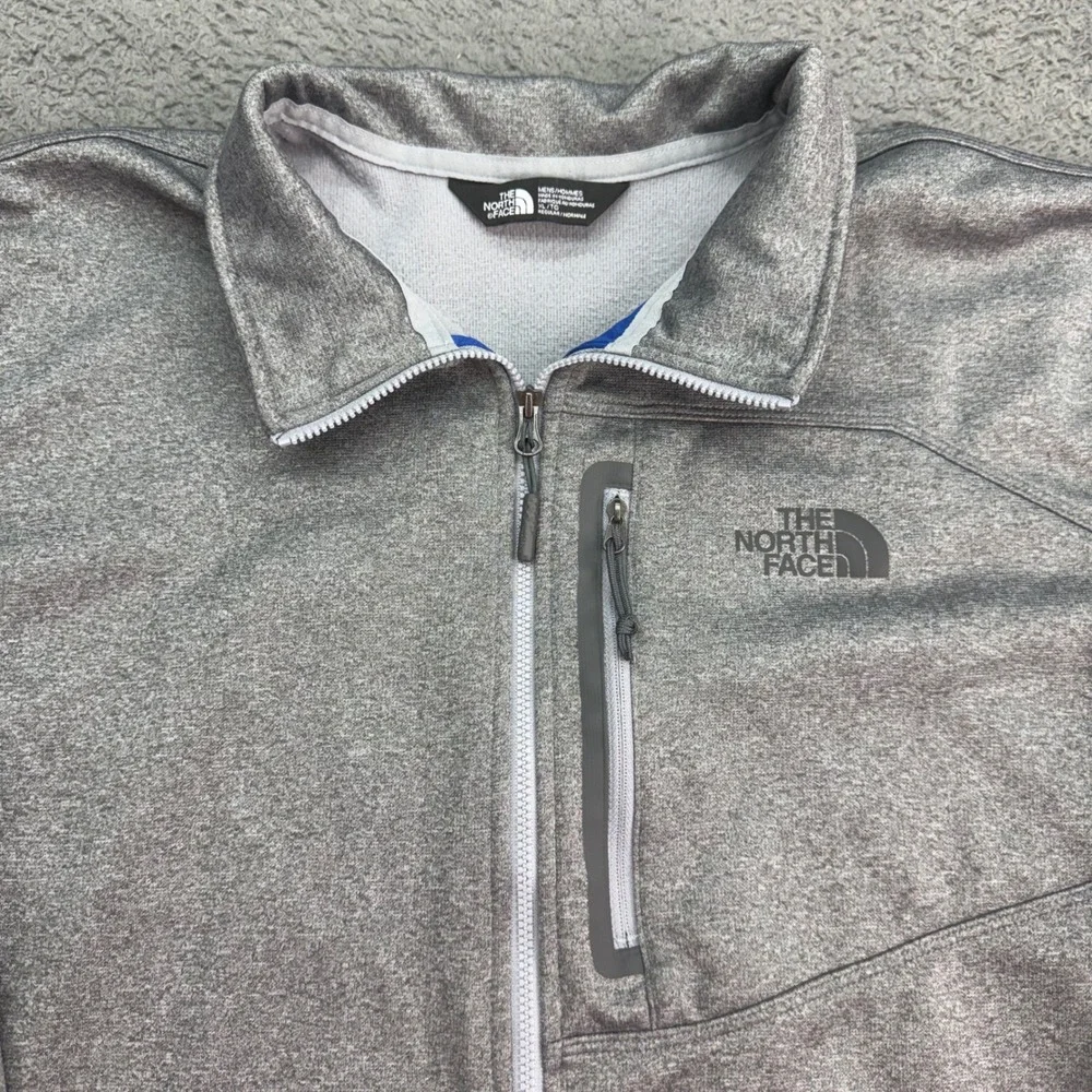 The North Face Canyonlands Mens XL‎ Gray 1/2 Zip Fleece Lined Chest Pocket